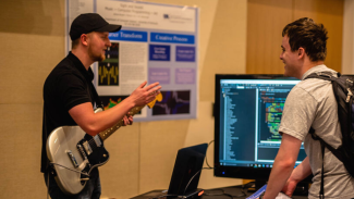 James Beard computer science student research presenting at Showcase 2019