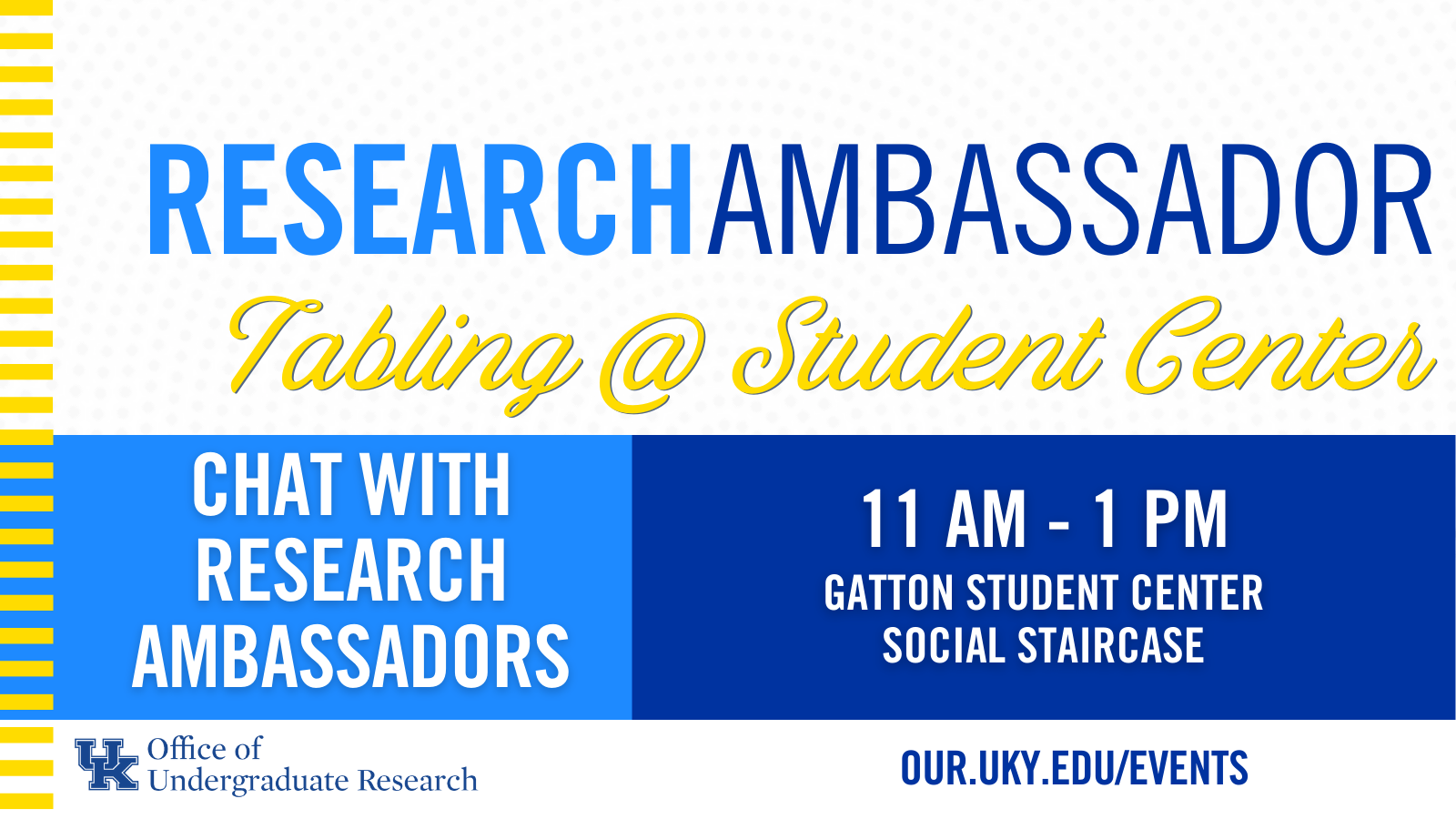 Research Ambassadors Tabling event 
