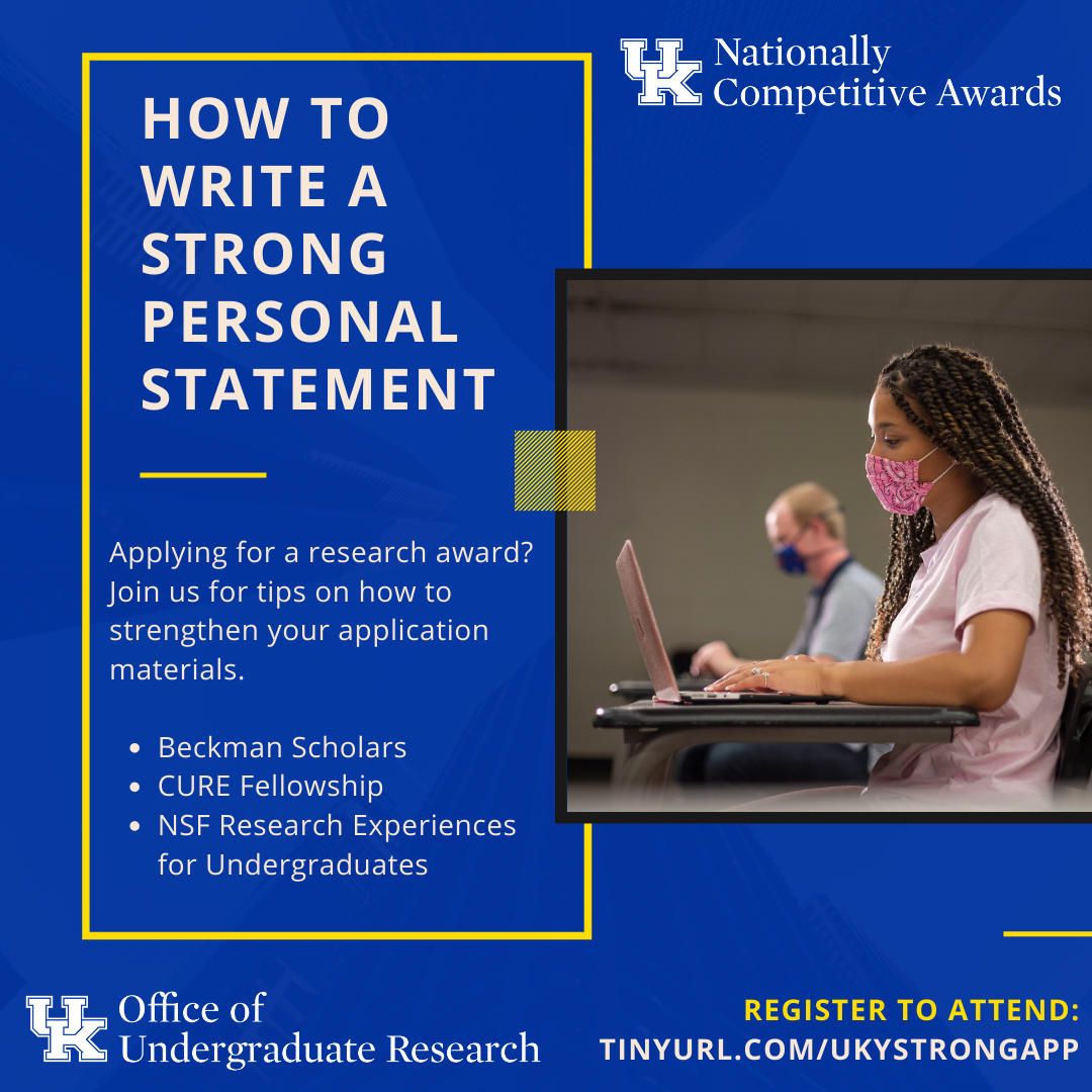 Writing a Strong Personal Statement workshop February 15 2022