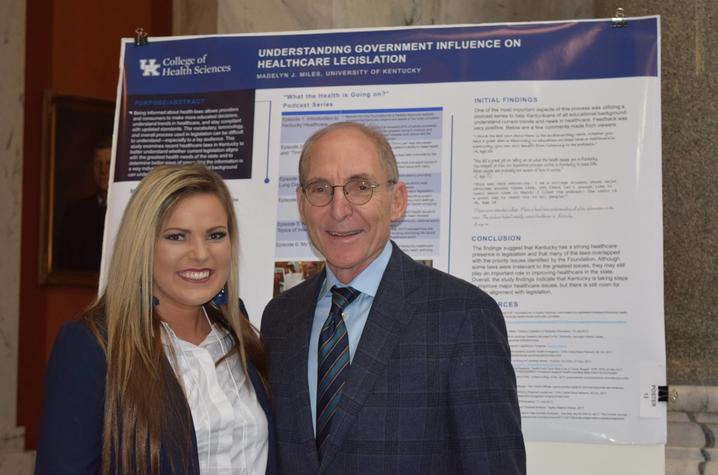 Maddie Miles and President Capilouto Posters at the Capitol 2018