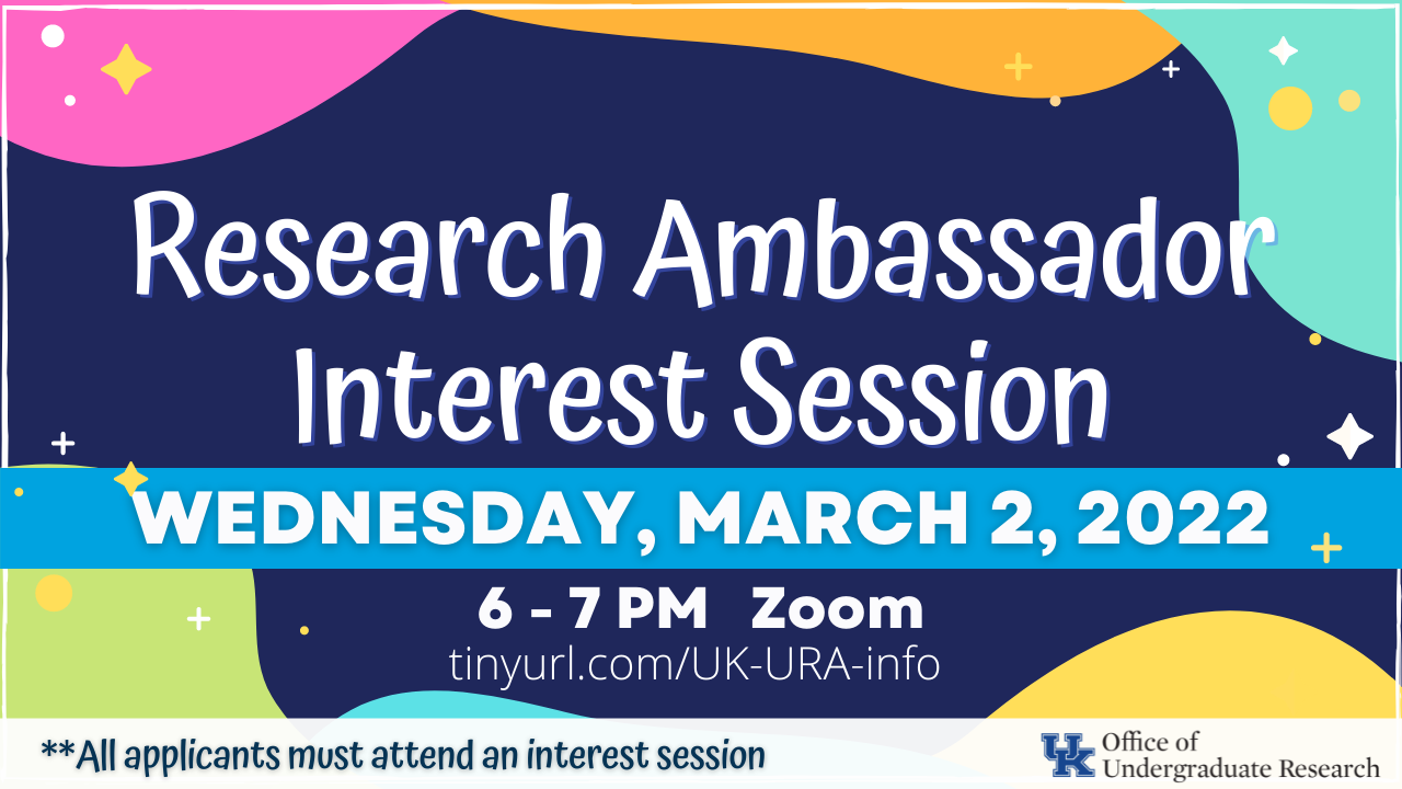 URA Ambassador Interest Session recruitment 2022-23