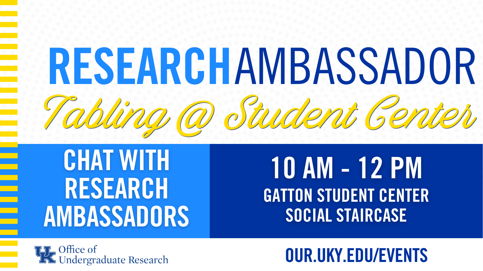 Research Ambassador tabling