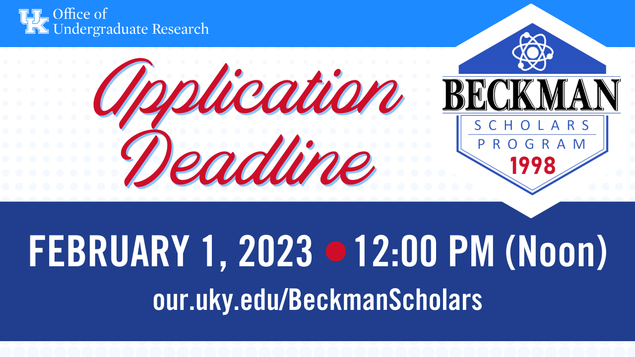 Beckman Scholar application deadline