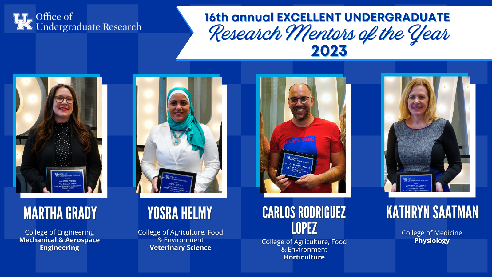 2023 Research Mentor of the Year University of Kentucky