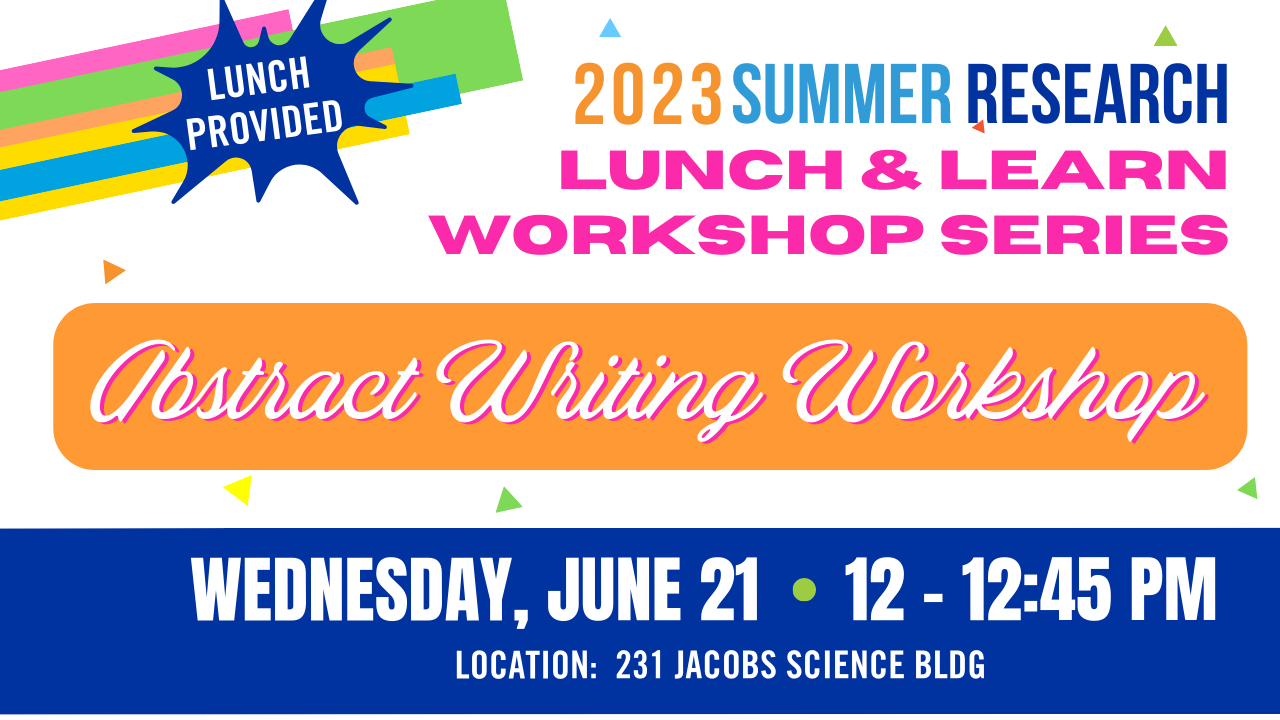 Abstract Writing Workshop summer lunch and learn series