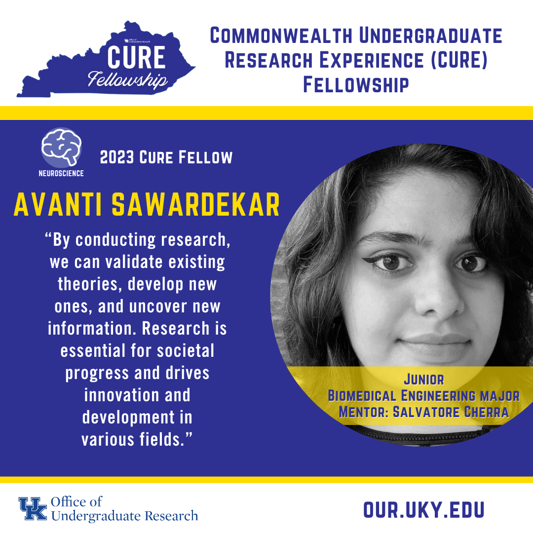Avanti Sawardekar 2023 CURE Fellow