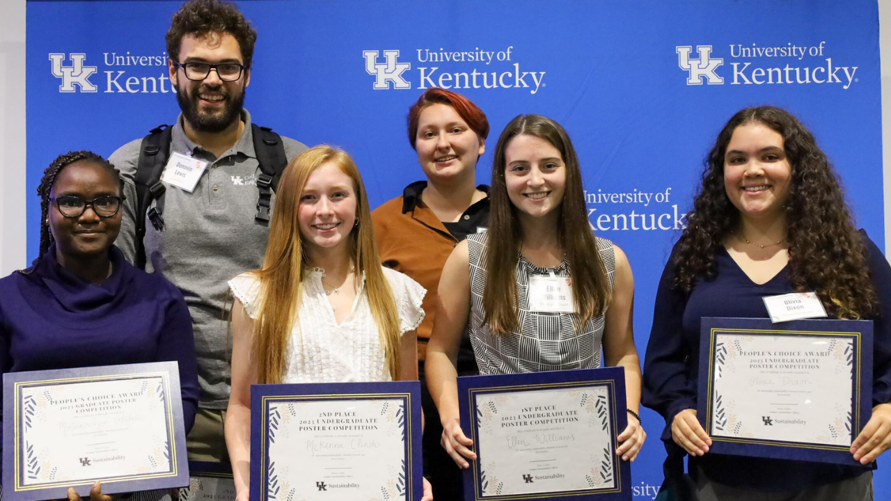 Six students, both undergraduate and graduate, were named winners of the third annual sustainability research poster competition.