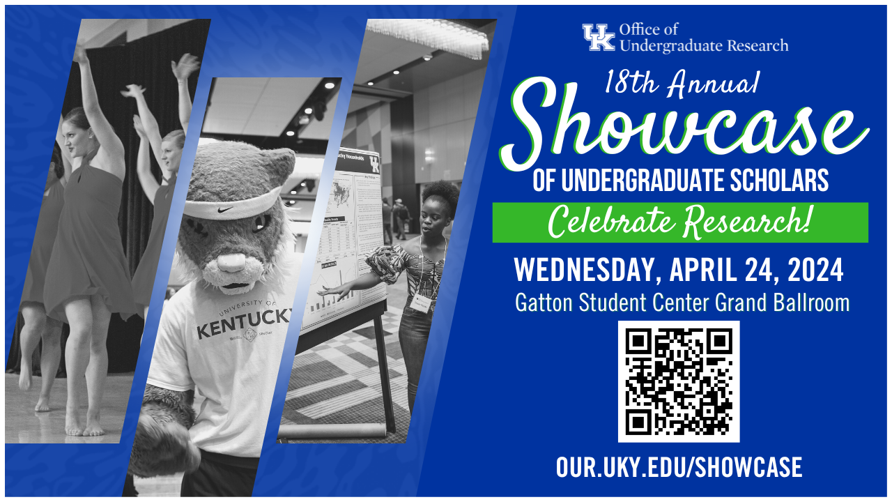 18th annual Showcase of Undergraduate Scholars on Wednesday, April 24, 2024