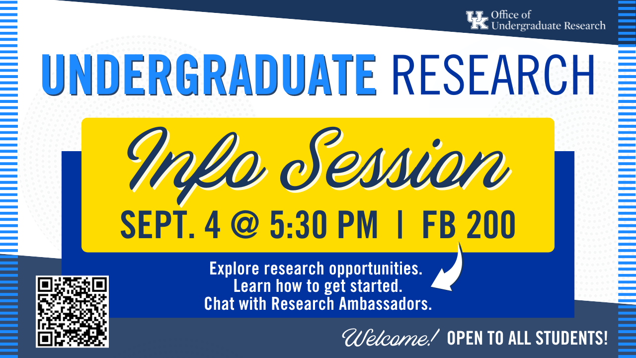 Info Session Sept 4 at 5:30PM in Room 200 Funkhouser Bldg