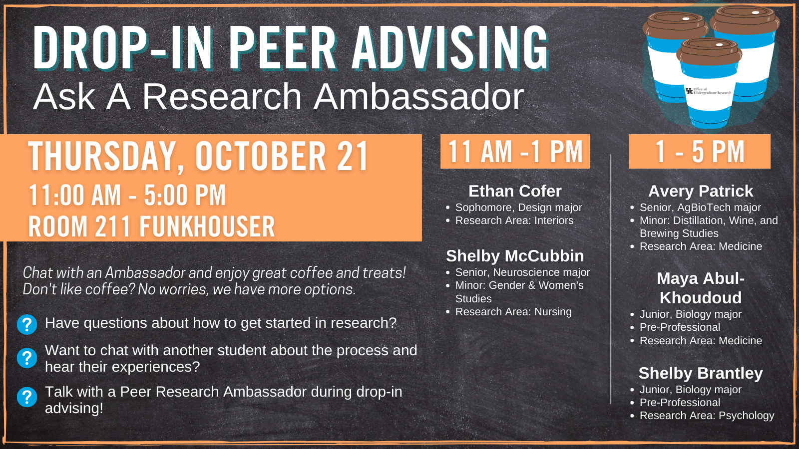 Drop In Peer Advising