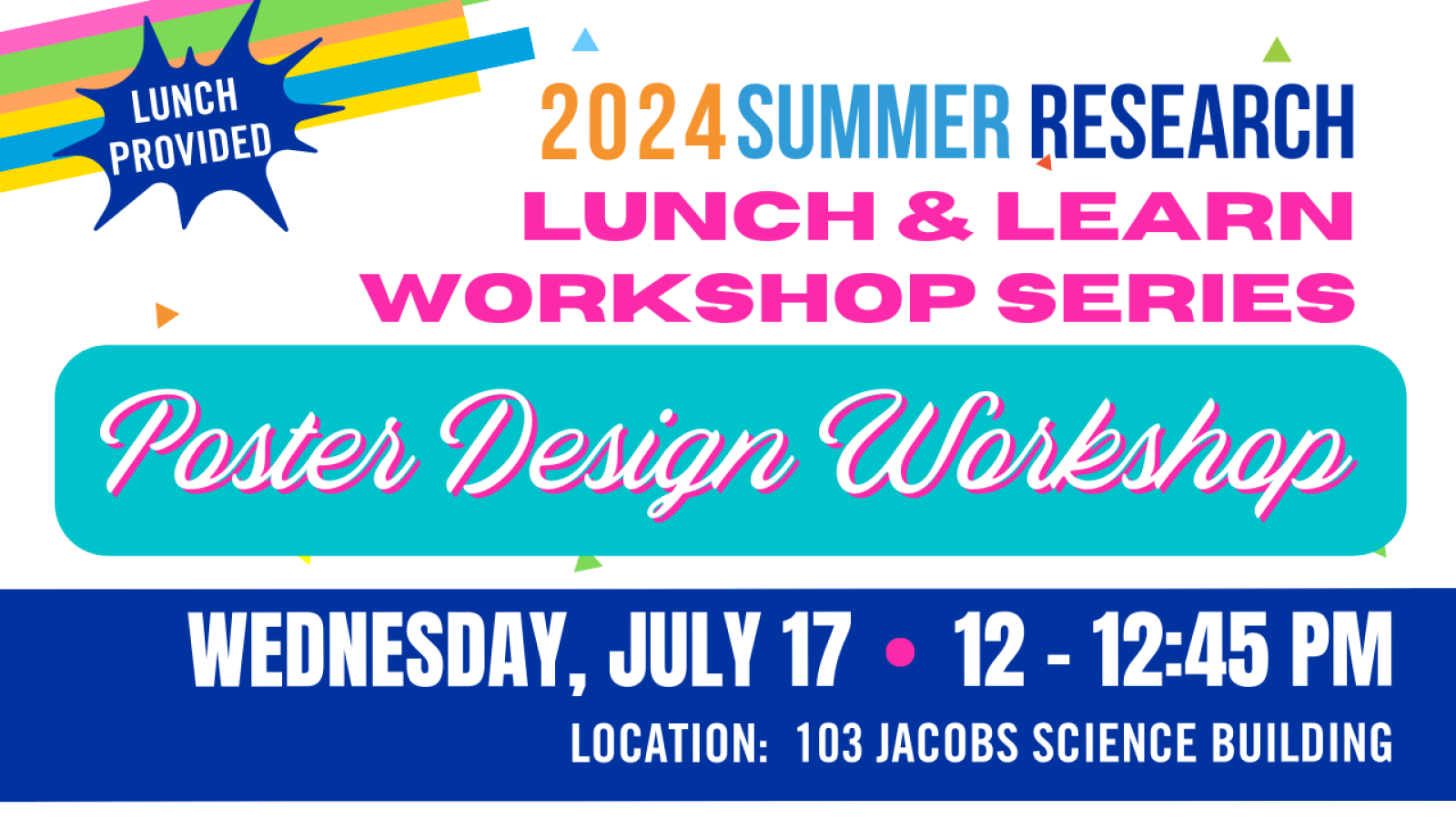 Summer Lunch & Learn Series: Poster Design Workshop | Office of ...