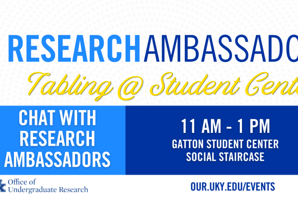 Research Ambassadors Tabling event 