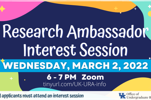 URA Ambassador Interest Session recruitment 2022-23