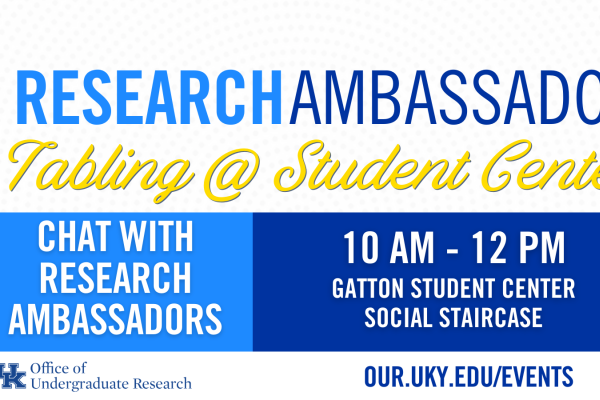 Research Ambassador tabling
