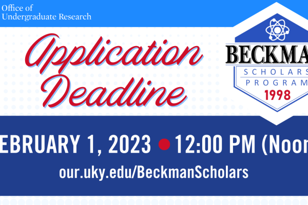 Beckman Scholar application deadline