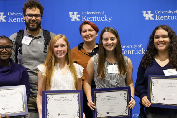 Six students, both undergraduate and graduate, were named winners of the third annual sustainability research poster competition.
