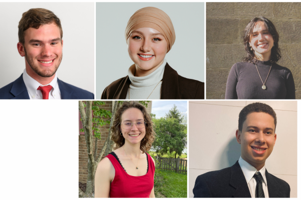 Picture collage of the 5 students selected as 2024 CURE Fellows