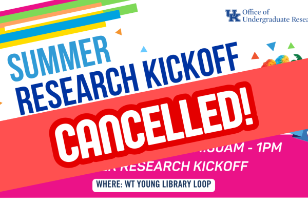 CANCELLED: Summer Research Kickoff
