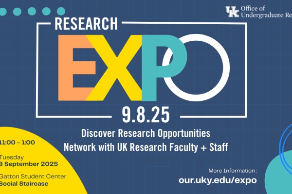 September 8 2025 Research Expo from 11 AM - 1 PM in the Gatton Student Center