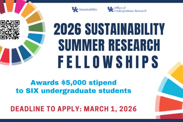 2026 Sustainability Summer Research Fellowships learn more below.