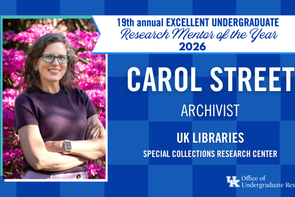 Carol Street 2026 Excellent Undergraduate Research Mentor of the Year