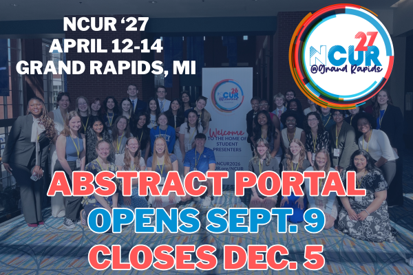 NCUR abstract portal opens sept 9 and closes dec 5