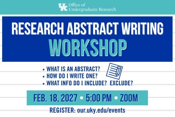 Research Abstract Writing Workshop