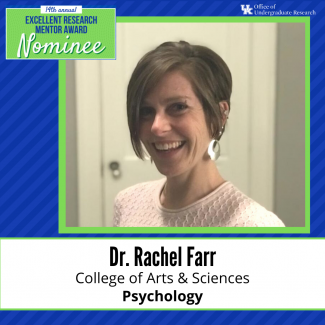 Research Mentor of the Year Nominee Rachel Farr