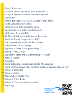 Fall 2025 Research Expo vendor table list