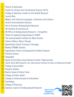 Fall 2025 Research Expo vendor table list