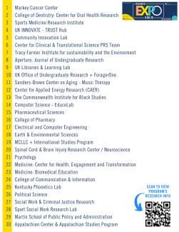 2026 Fall Research Expo vendor table list