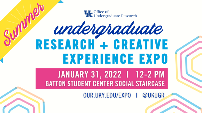Summer Research and Creative Experience Expo January 31, 2022
