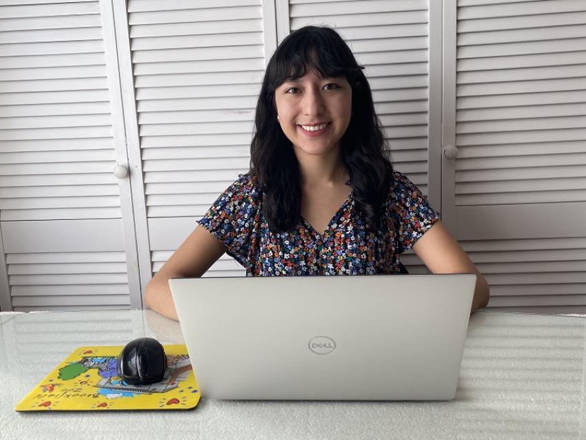 Maria Sanchez working