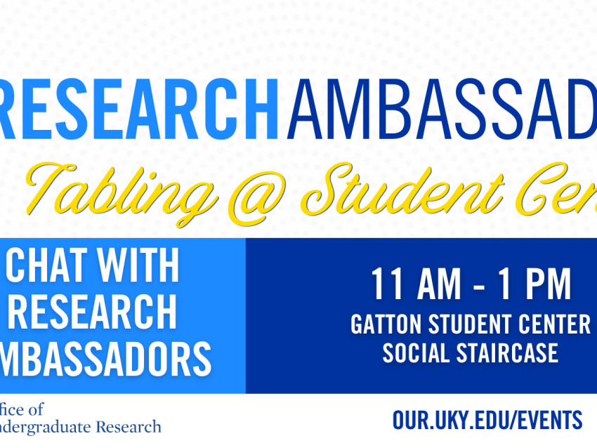 Research Ambassadors Tabling event 