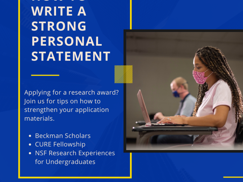 Writing a Strong Personal Statement workshop February 15 2022