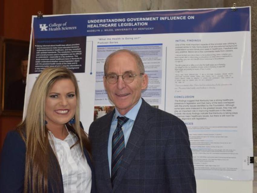 Maddie Miles and President Capilouto Posters at the Capitol 2018