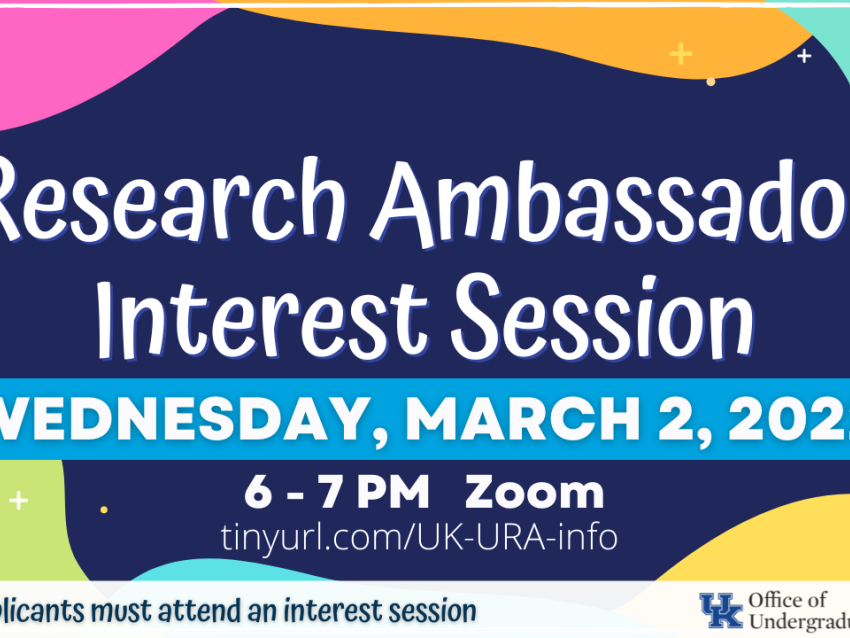 URA Ambassador Interest Session recruitment 2022-23