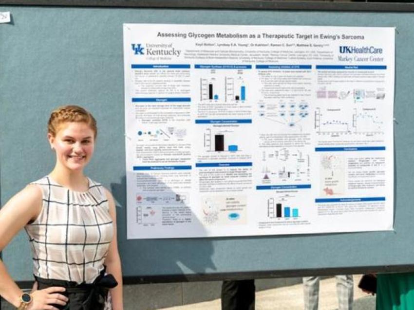 Kayli Bolton ambassador poster presentation Markey STRONG Scholars
