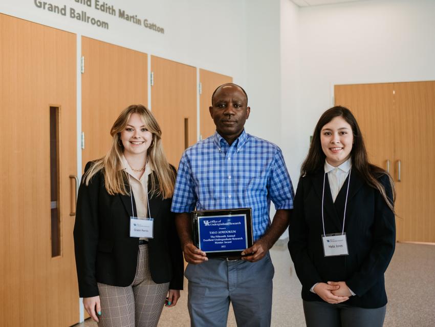 Tayo Adedokun with Grace Perrin and Malia Jones
