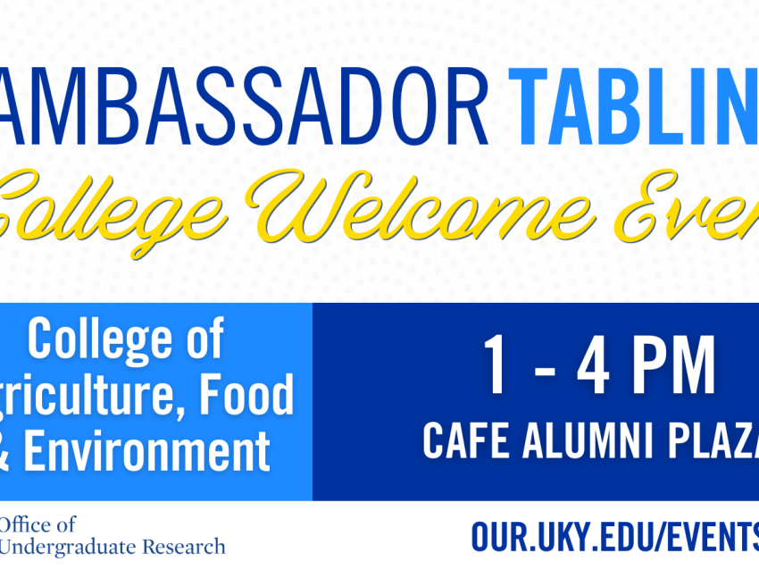Ambassador tabling CAFE welcome back event