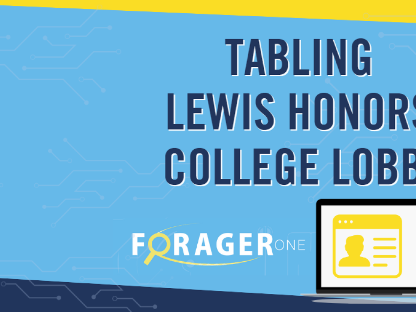 ForagerOne tabling Honors College