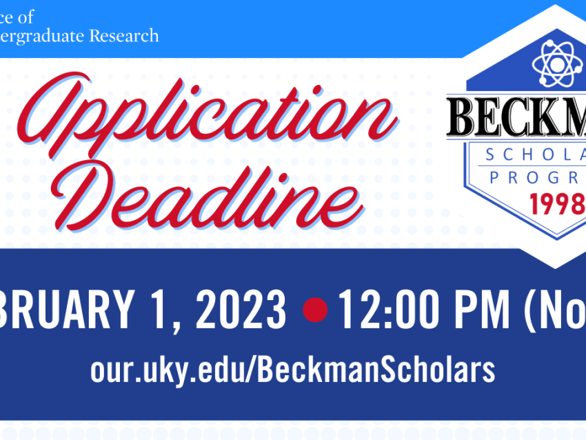 Beckman Scholar application deadline