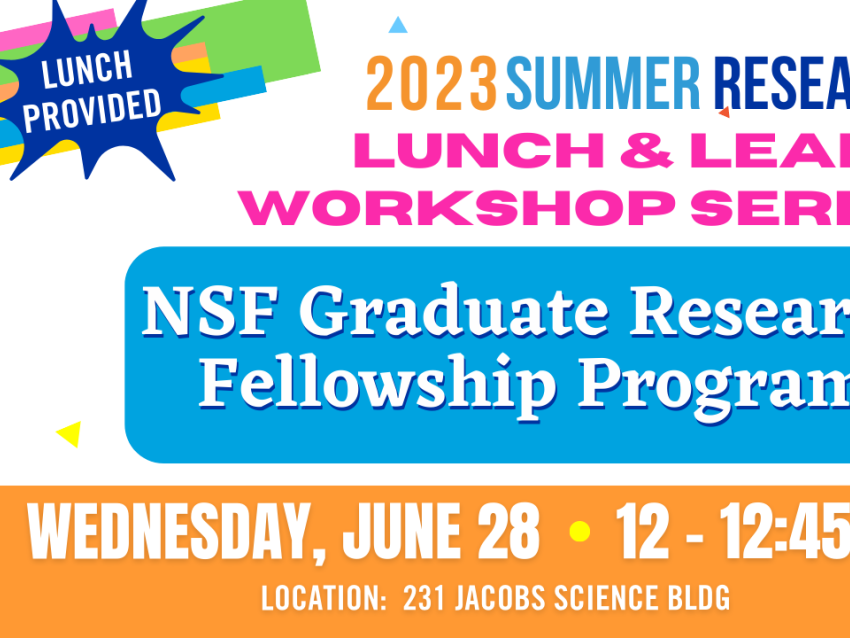 summer research lunch and learn series NSF GRFP info session