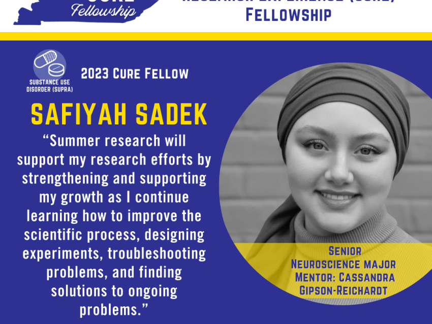 Safiyah Sadek 2023 CURE Fellow