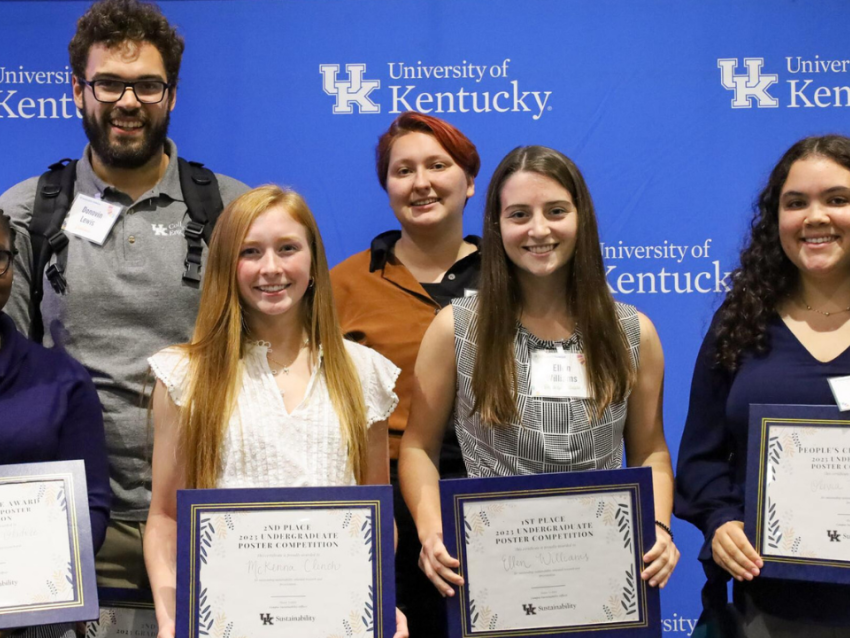 Six students, both undergraduate and graduate, were named winners of the third annual sustainability research poster competition.