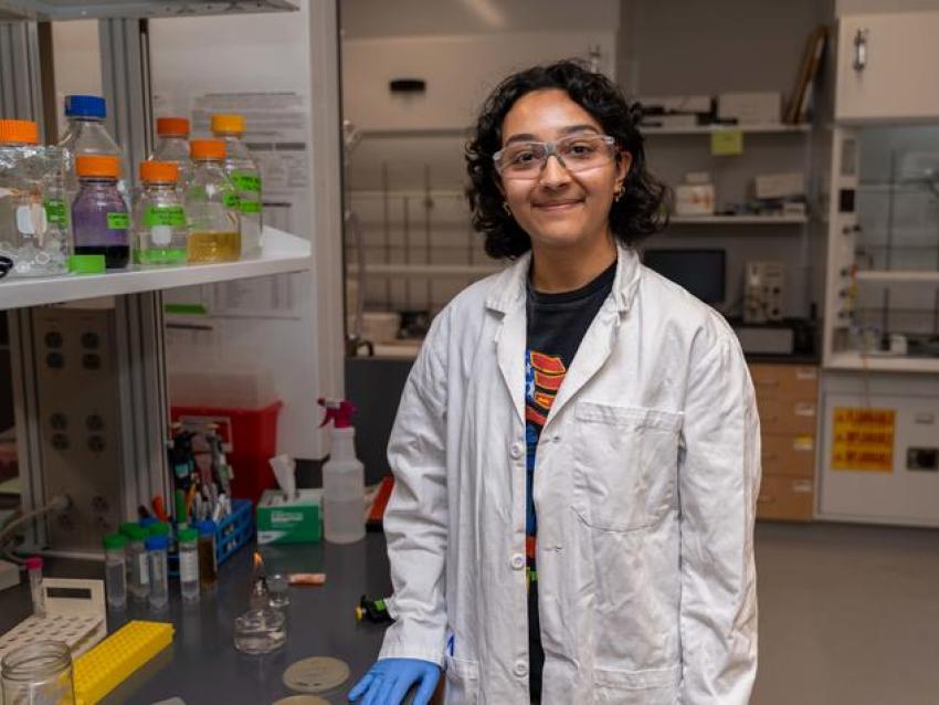 Beckman Scholar Hena Kachroo is researching biochemical approaches to address challenges of sustainable energy.