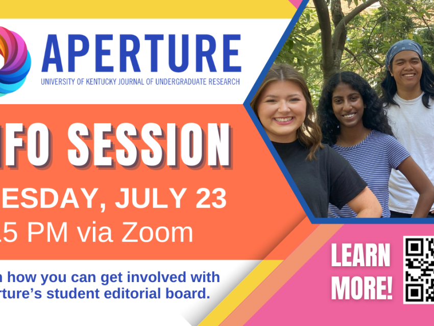 Aperture Info Session July 23 via Zoom
