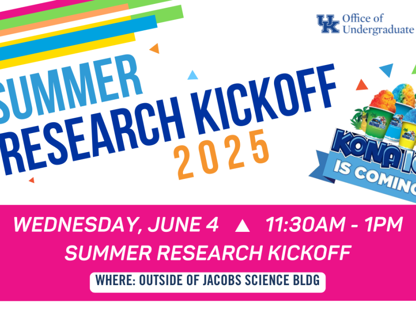 Summer Research Kickoff June 4 at 11:30 AM