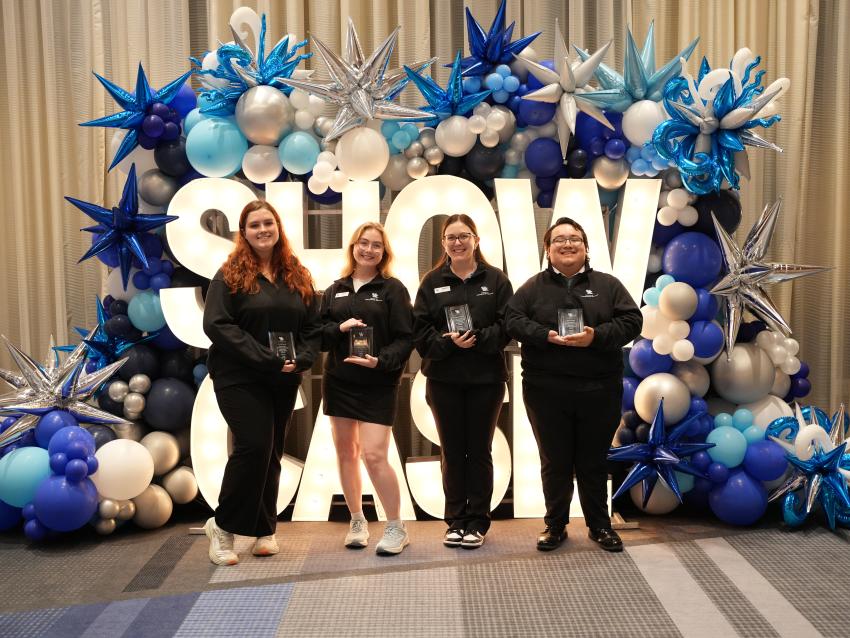 Left to right: Erin Stratton, Molly Lobel, Madi Wilson, Connor Stuart