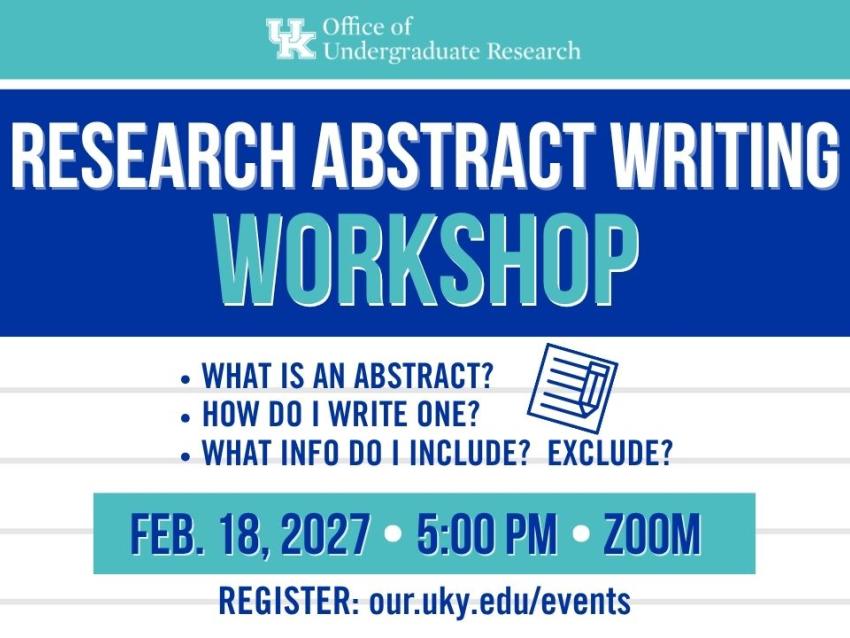 Research Abstract Writing Workshop